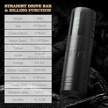 Amazon | Ambition Ninja ウルトラワイヤレスタトゥー マシン